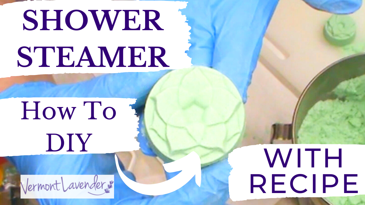 How to make shower steamers shower fizzies at home DIY project by Vermont Lavender