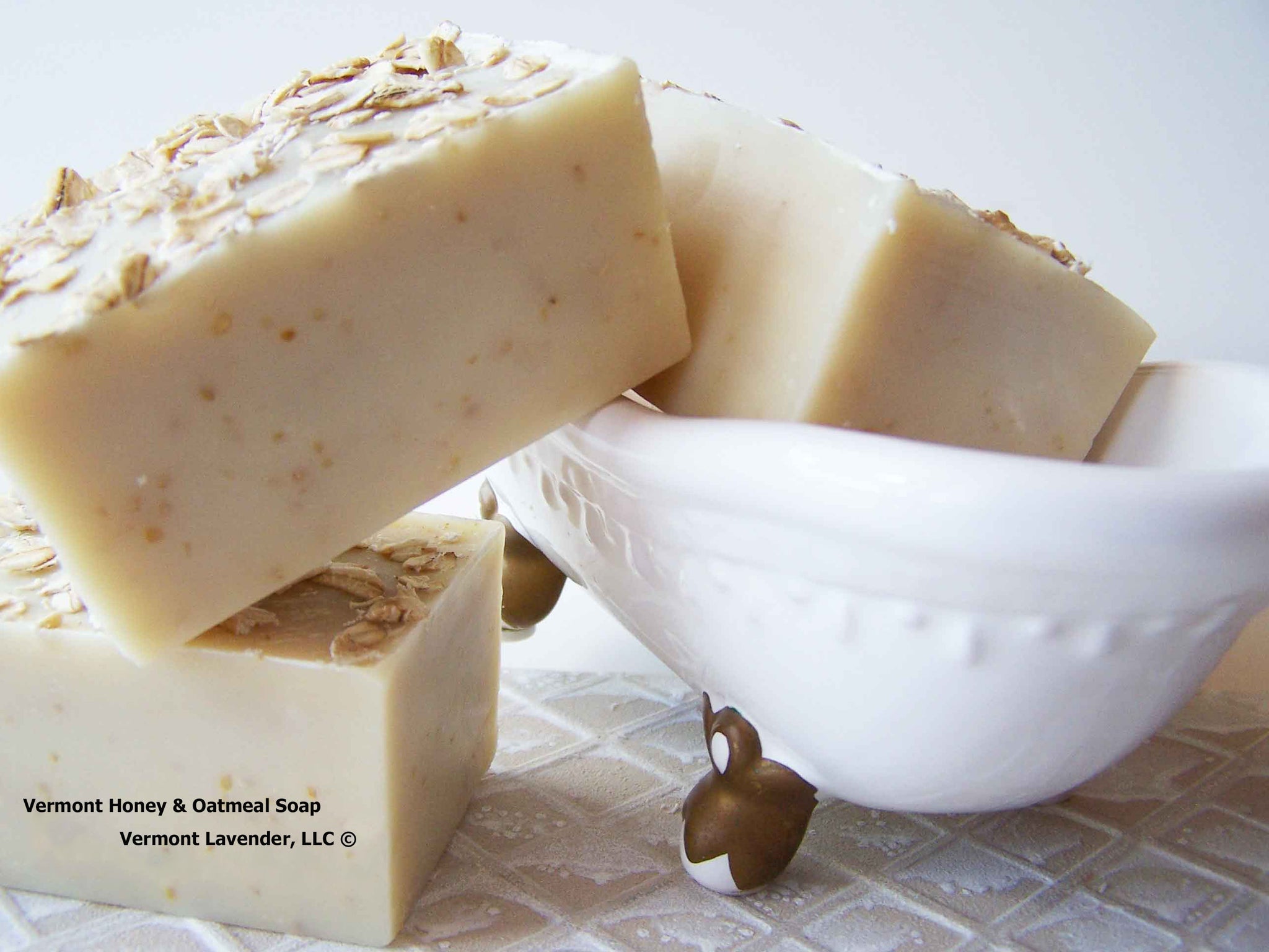 Vermont Honey and Oatmeal unscented soap for eczema and psoriasis are gentle moisturizing soaps made here in Barre, Vermont.