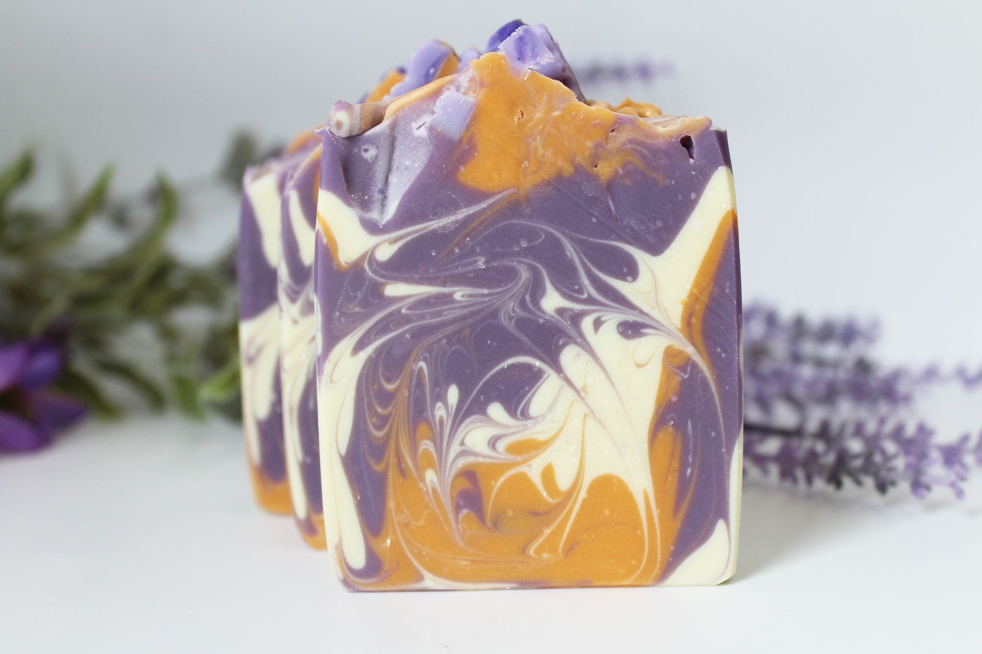 lavender orange zest mango butter essential oils  soap by Vermont Lavender