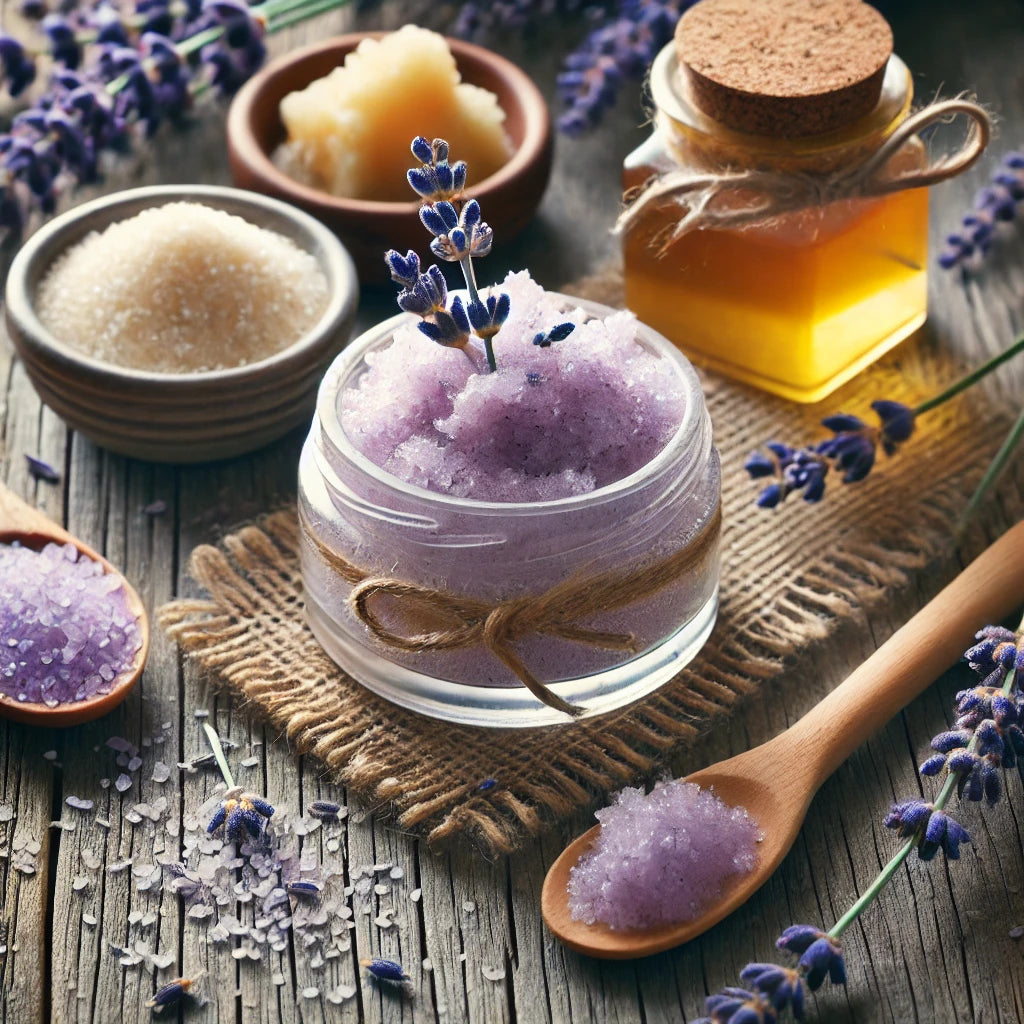 DALL_E_2025-01-13_12.01.12_-_A_visually_appealing_image_of_a_homemade_lip_scrub_presented_in_a_small_glass_jar._The_scrub_has_a_natural_texture_with_visible_granulated_sugar_and_a.webp