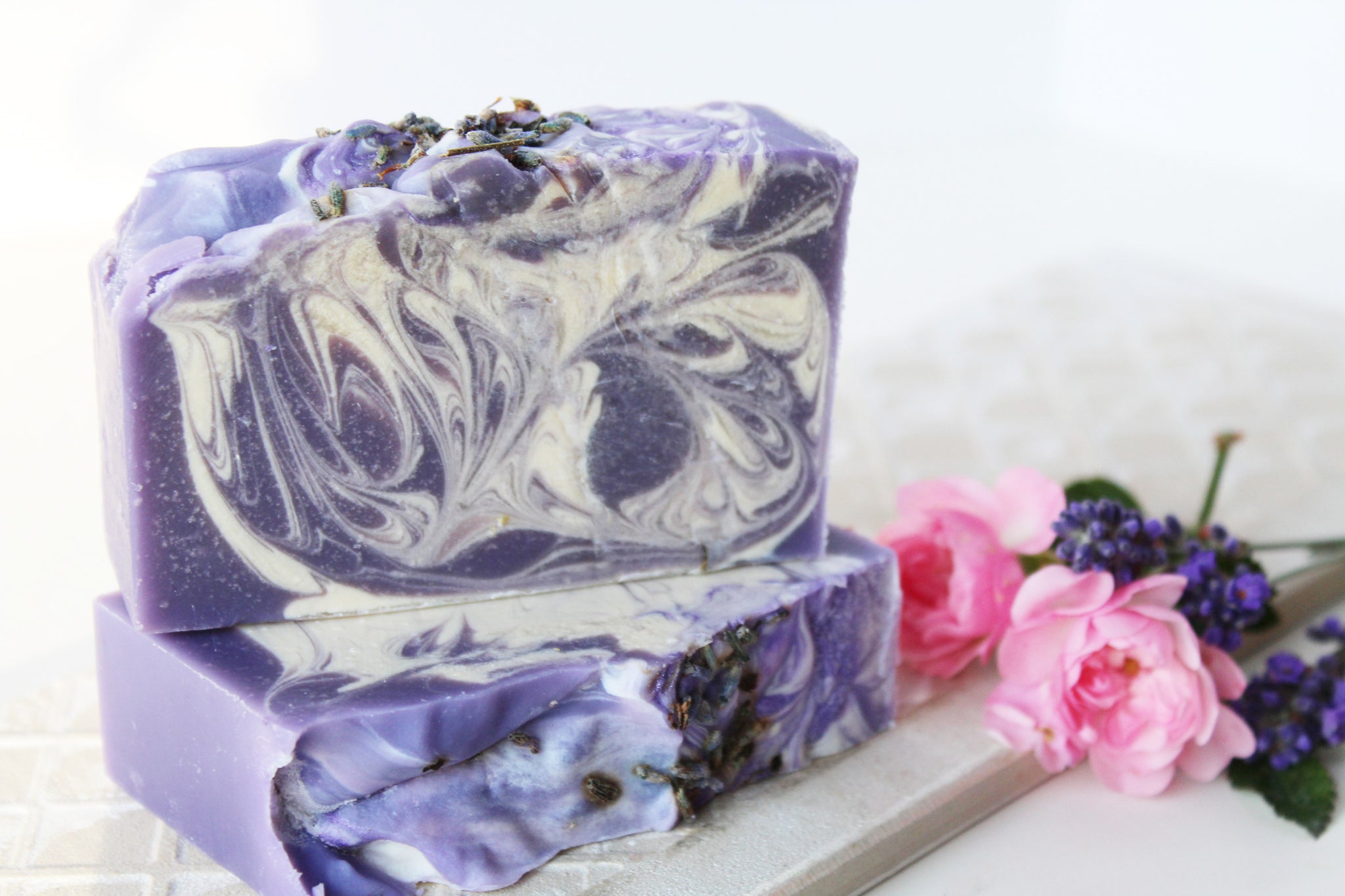 Lavender goat milk soap made naturally by Vermont Lavender LLC
