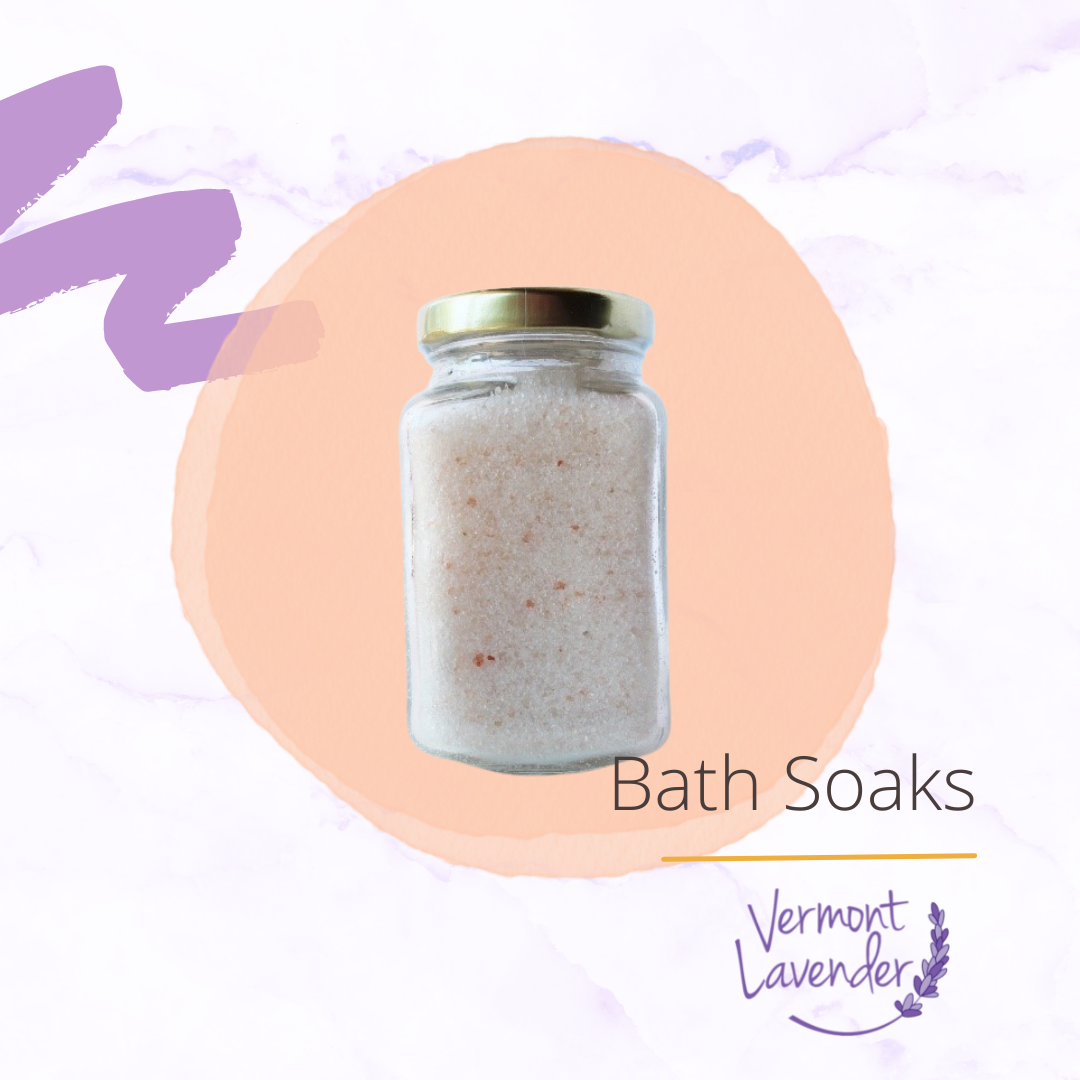 Lavender bath soaks and muscle soaks DIY by Vermont Lavender