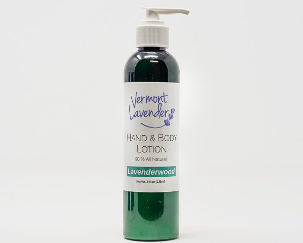 Cedarwood, Lavender And Peppermint Make Lavenderwood Hand And Body Lotion by Vermont Lavender