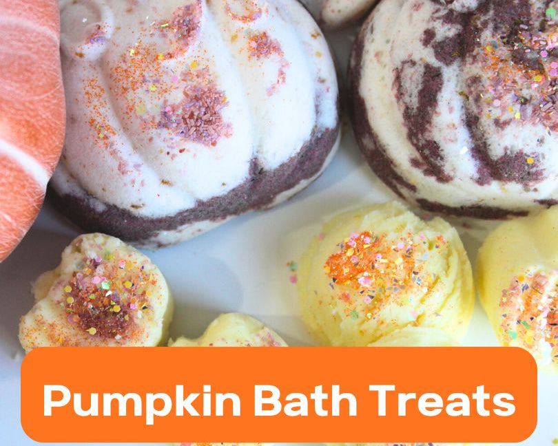 Cozy October Inspiration  | Pumpkin Bath Bombs with Mini Bath Truffles