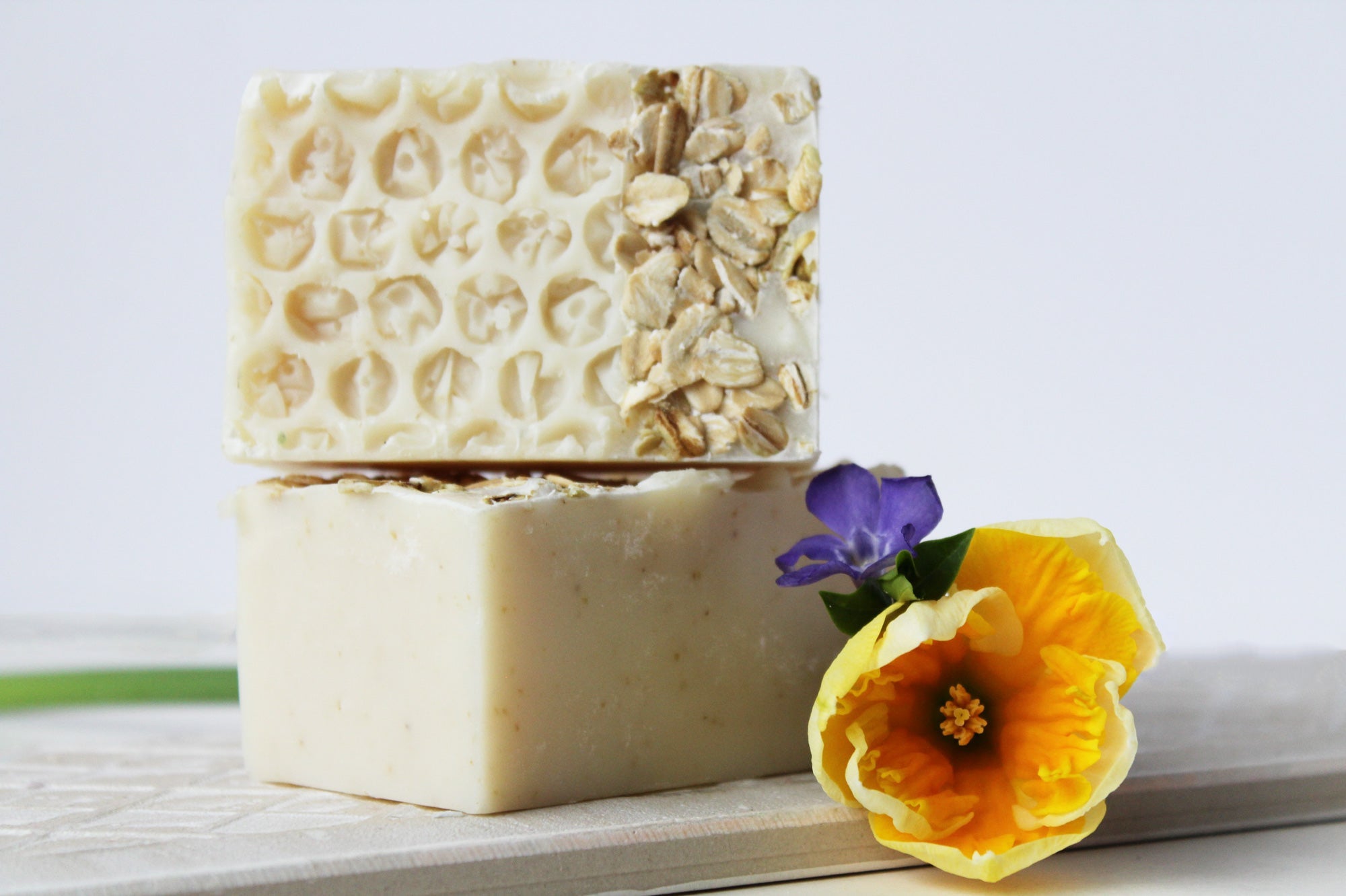 Unscented honey handmade cold process soap bar