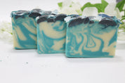 Bali Breeze Coconut Soap | Tropical | Pineapple, Lemon, Coconut Scents showing 3 bars of soap by Vermont Lavender