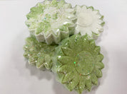 bath bomb Rosemary peppermint sunflower shape with Epsom salt and sea salt 