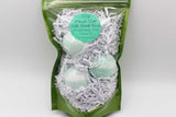 Bath Bomb | Rosemary Mint | Muscle Soak | Pack of 3 | Foot Soak | Green/White
