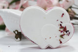 Bath Bomb | Wild Rose | Heartshape | Flower Foaming Bath Bomb