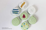 Ornament Decorative bath bombs shaped like ornaments on a white by Vermont Lavender 