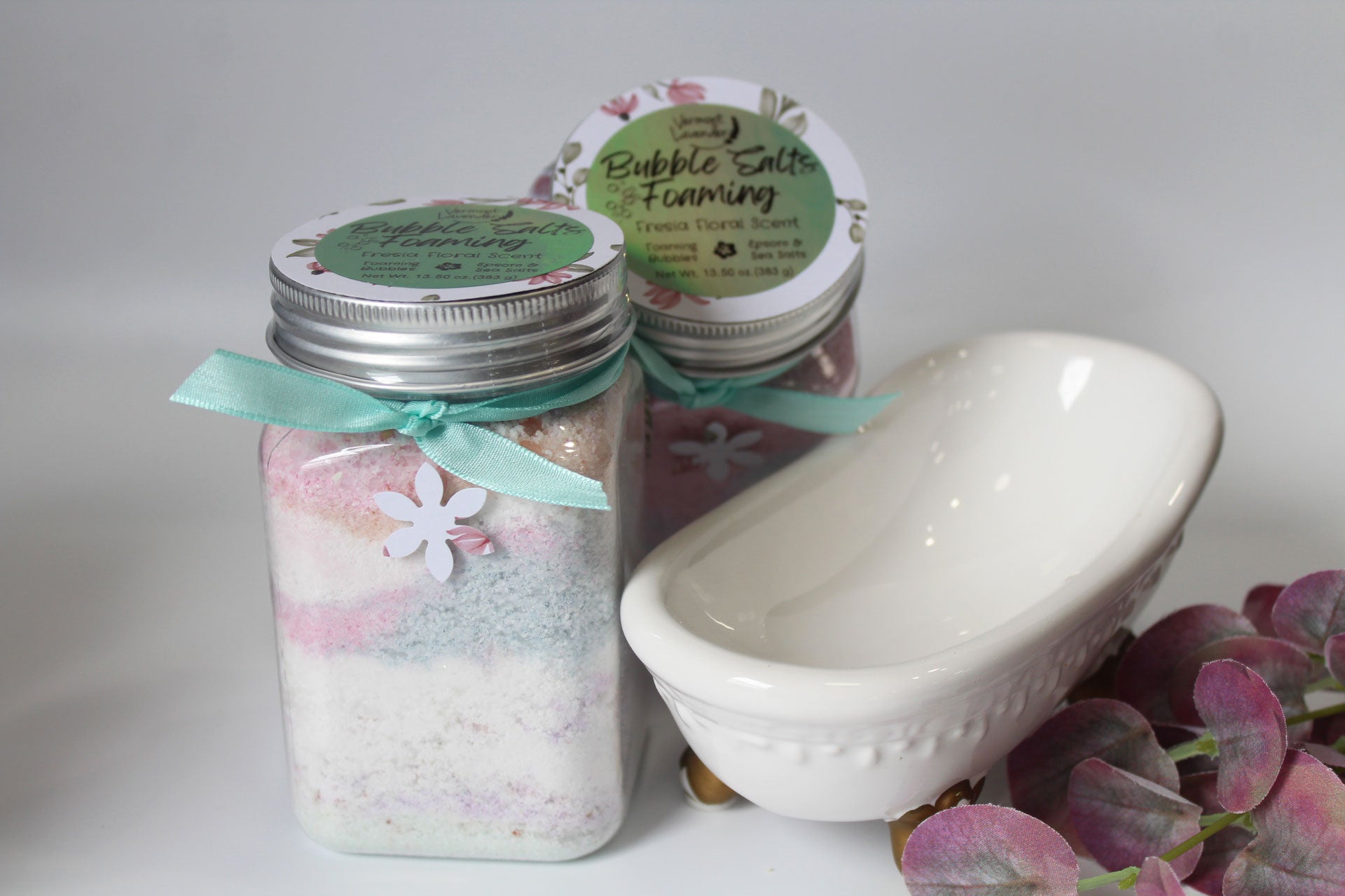 Bath Salts | Bubble Bath Foaming Salts | Fresia | Lavender Wild Rose