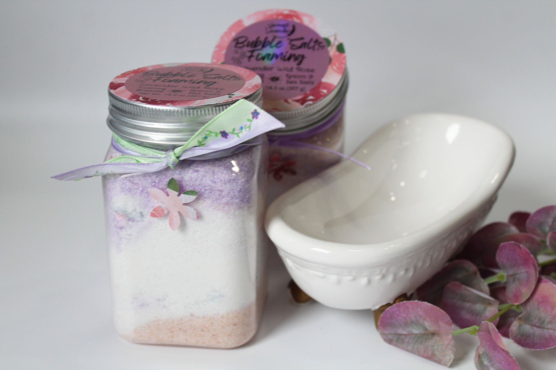 Bath Salts | Bubble Bath Foaming Salts | Fresia | Lavender Wild Rose