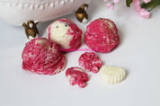 Bubble bars Dark pink colored  - Small with ice cream themed bubble bars Raspberry Jam scent by Vermont 