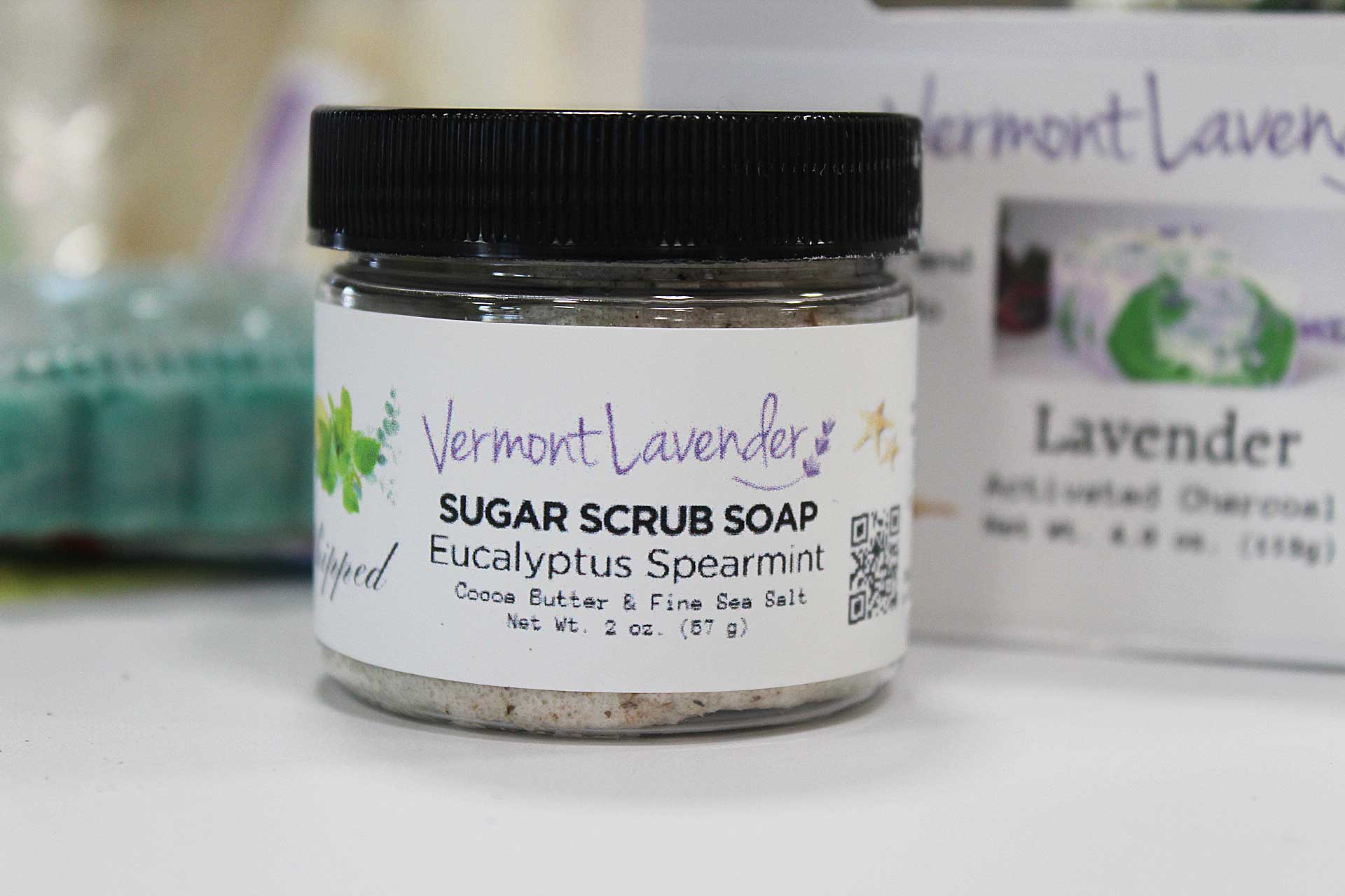 Spa Gift Set – Lavender Eucalyptus & Rosemary sugar scrub 2 oz