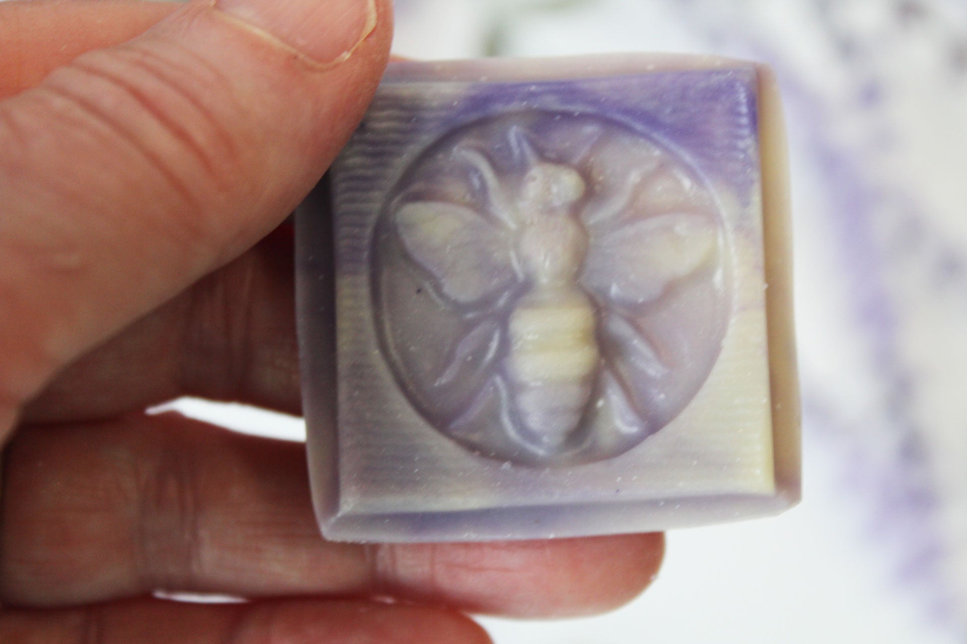 Hand Soaps | Lavender Goat Milk | Honey Bee Guest Soap | Honey Bee Design by Vermont Lavender