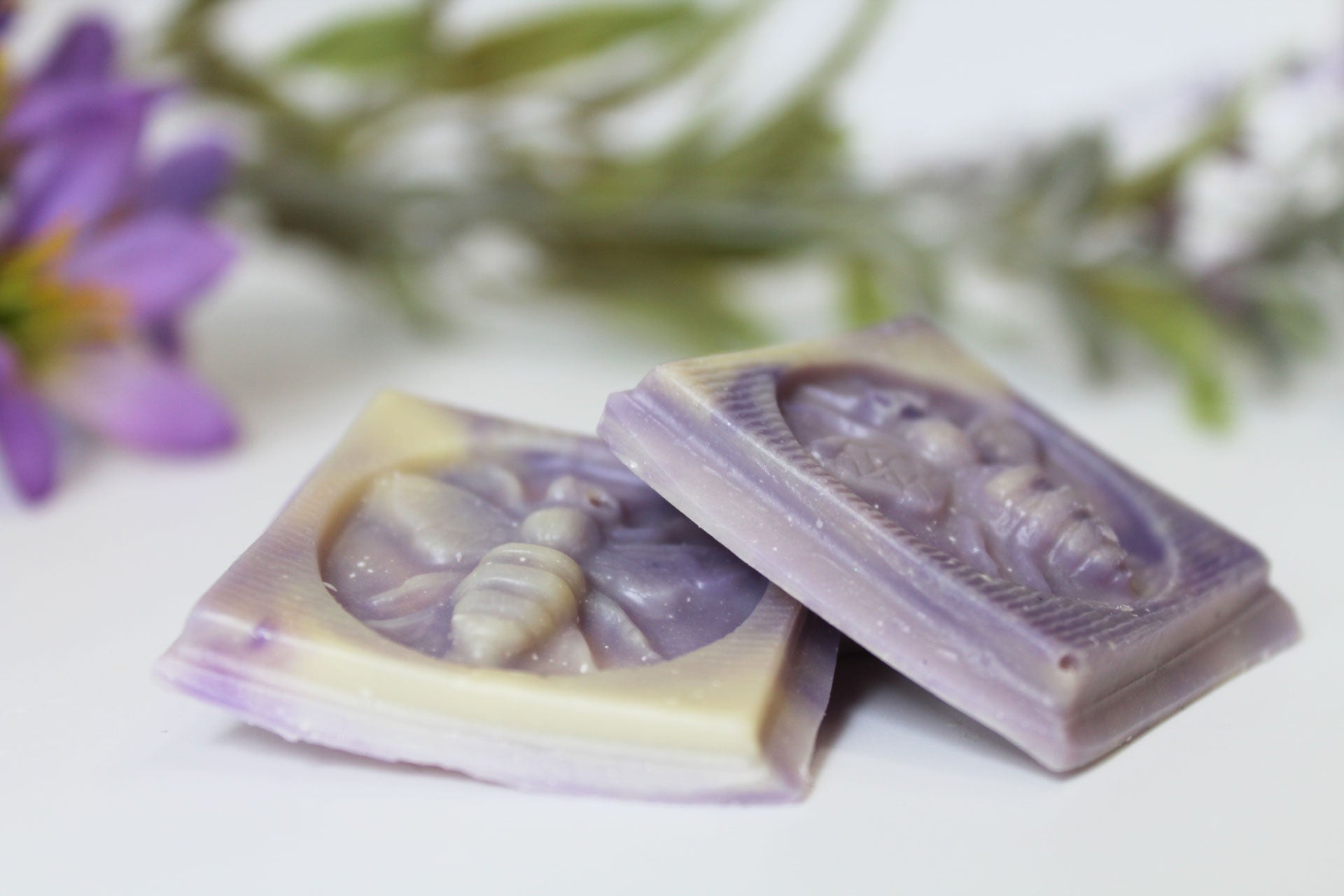 Hand Soaps | Lavender Goat Milk | Honey Bee Guest Soap | Honey Bee Design by Vermont Lavender set of 2