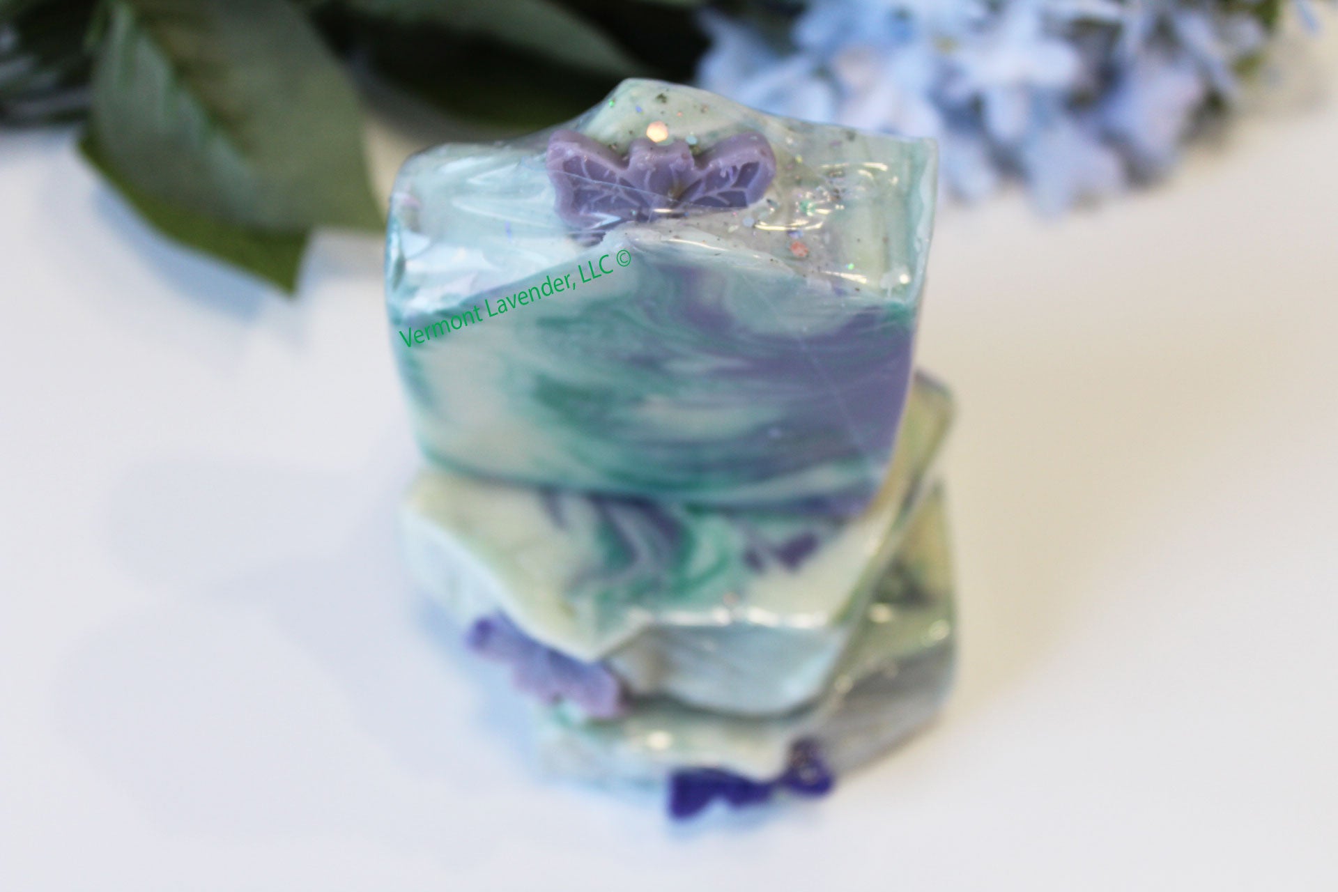 Lavender Mint | Butterfly Embed | Shea Butter Avocado Soap Bar