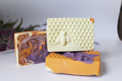 Lavender Orange Zesty Soap | Lavender Orange Essential Oil | Honeycomb Bees by Vermont Lavender