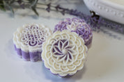 Lavender-Orange Neroli-Oatmilk-Honey-bath-bomb-Mooncake by Vermont Lavender