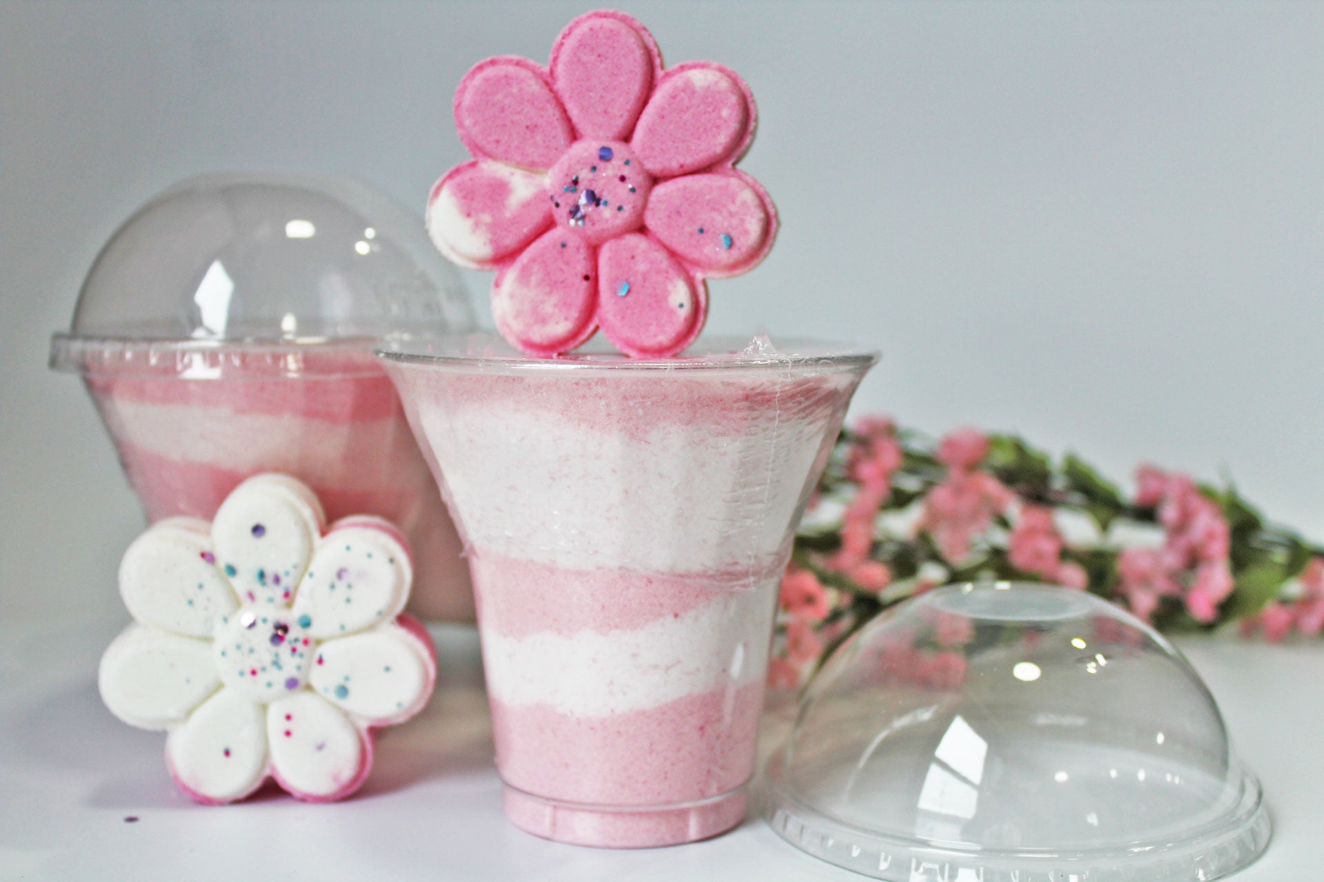 Bath soak flower muscle soaking  with container