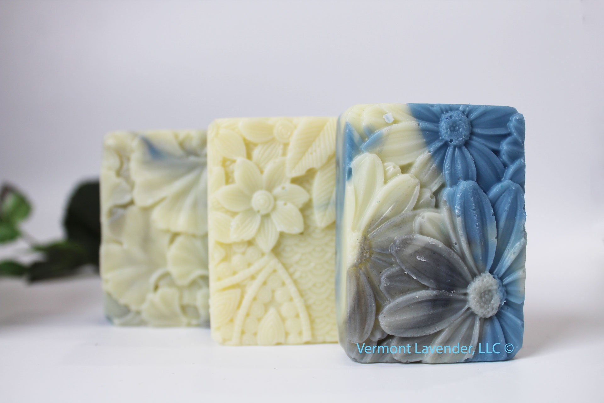 Sedona mountain woodsy blue activated charcoal handmade soap by Vermont Lavender small bar