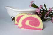 Raspberry jam solid bubble bar jelly roll style