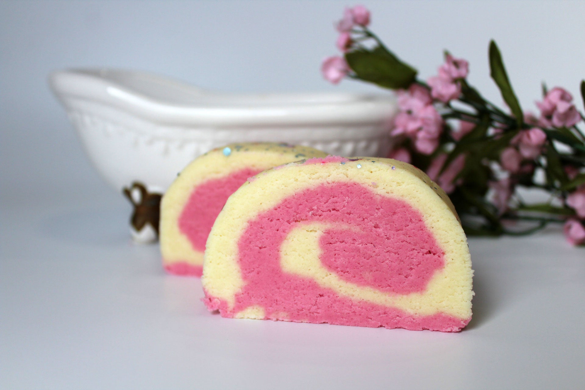 Raspberry jam solid bubble bar jelly roll style