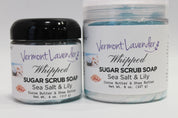 Sugar scrub Sea salt and lily size 4 and 8 oz by Vermont Lavender