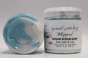 Sugar scrub Sea salt and lily size  8 oz by Vermont Lavender