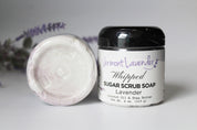 Sugar-scrub-foaming-soap-lavender-coconut-oil-shea-butter-by-Vermont-Lavender-2-oz