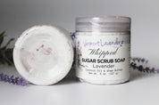 Sugar-scrub-foaming-soap-lavender-coconut-oil-shea-butter-by-Vermont-Lavender-4-oz