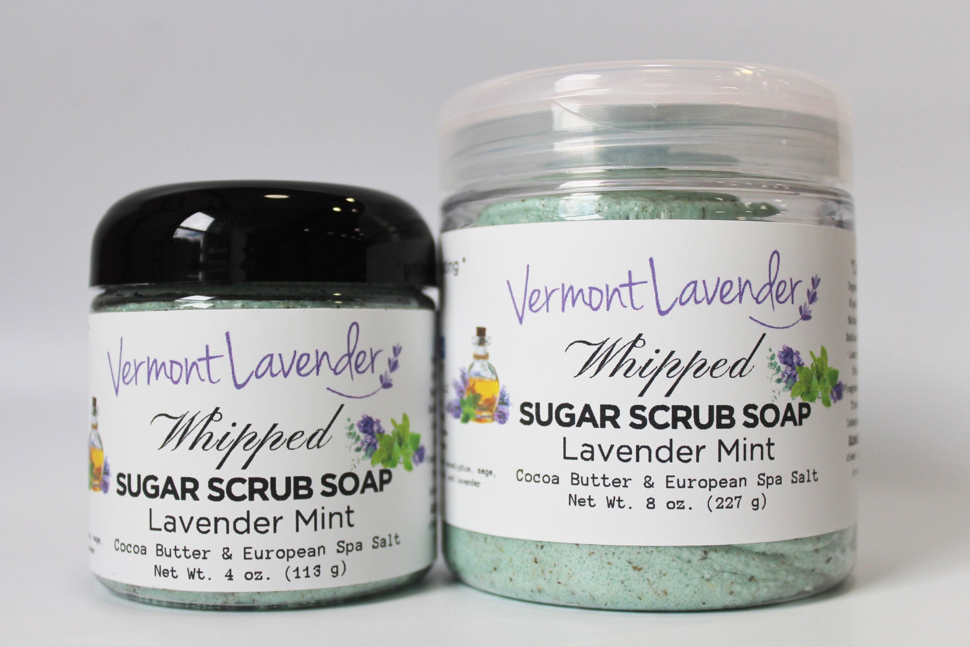 Sugar Scrub | Whipped Foaming Soap Scrub | Lavender Mint Cocoa Butter | Body Polish 4 oz and 8 oz