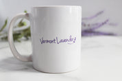 Vermont Lavender coffee tea cup back