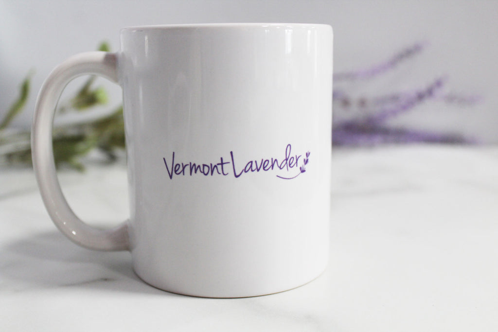 Vermont Lavender coffee tea cup back