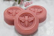 Wildflower honey oatmeal cocoa butter soap round small honeybee by Vermont Lavender