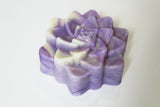 Salt Soap Bar | Lavender | Dead Sea Salt | Goat Milk | Sea Shell Purple Salt Top