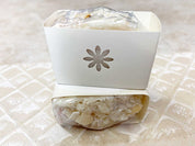 Biscotti Soaps | Almond Cookie Soap | Oat Crumble Top | Flower Cut Out front view