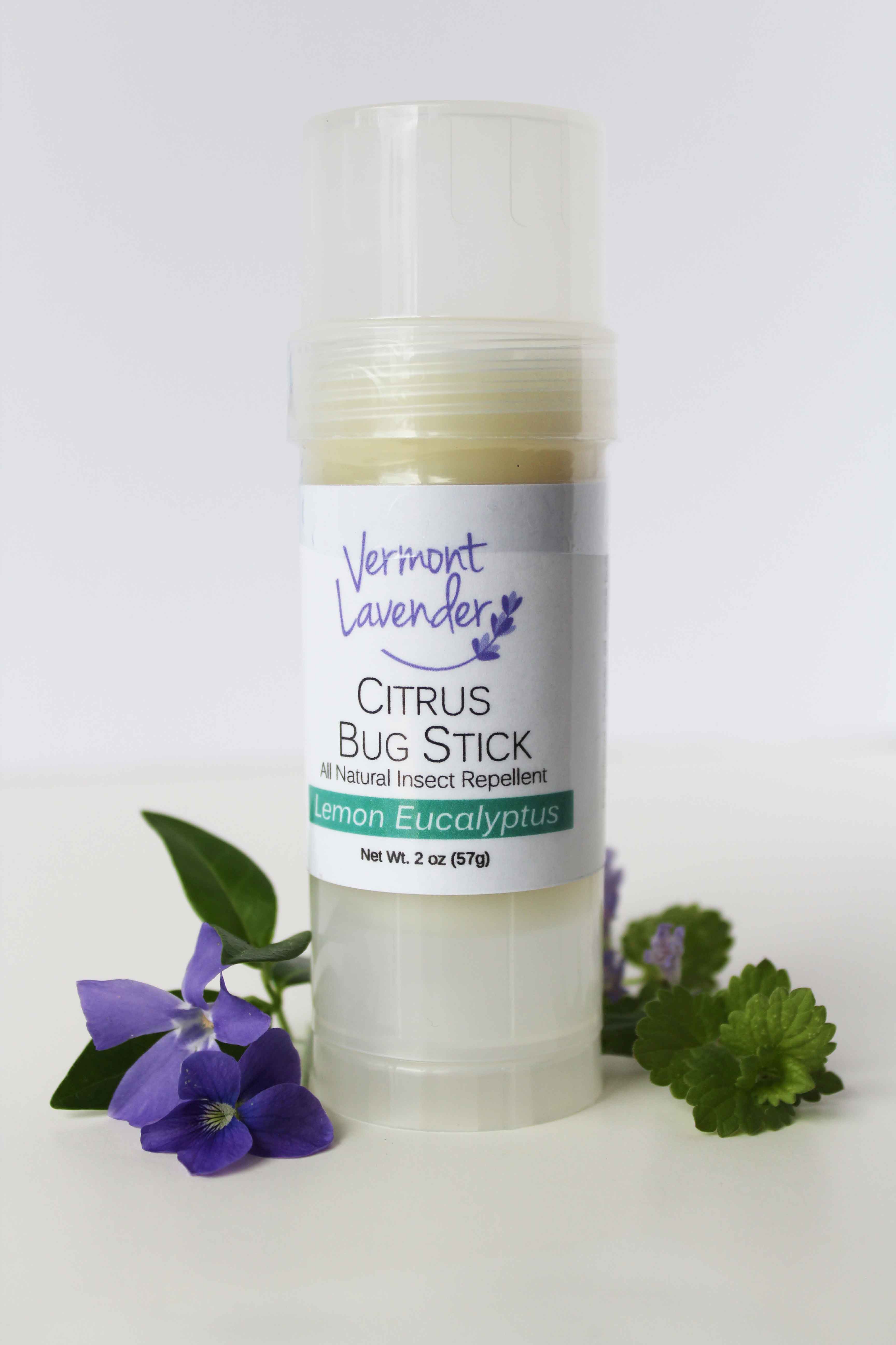 Citrus bug stick all natural with lemon eucalyptus by Vermont Lavender