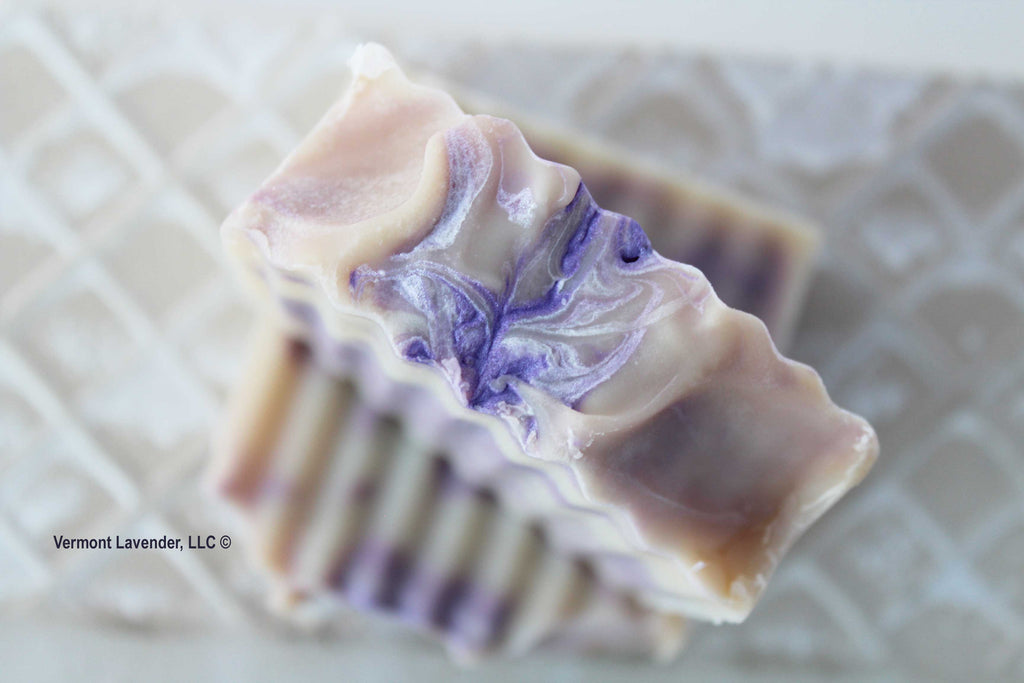 Lavender vanilla top view of purple and pearl mica for design