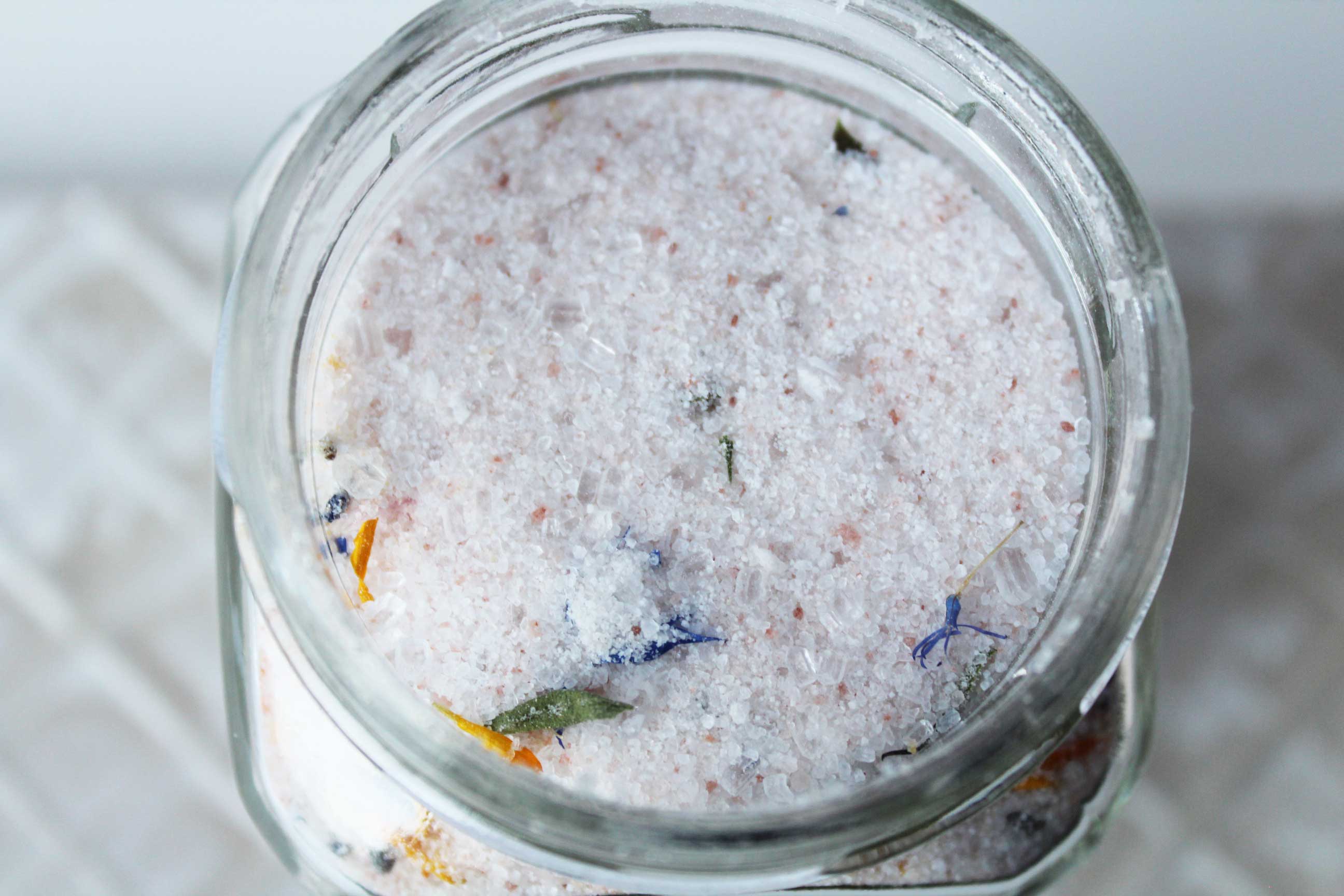 Lavender calendula purple cornflowers bath soaking salts