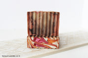 Maple Sugar Vanilla Scent | Vermont Maple Wood Autumn Amber Soap front and full front red brown orange colors