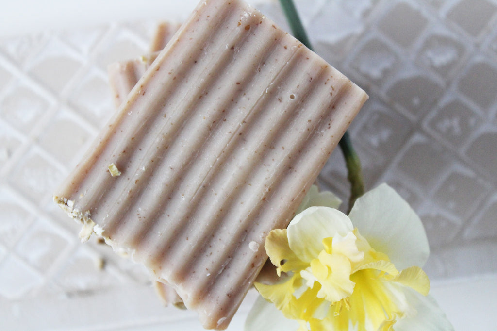 Oatmeal Milk and Honey Bar Soap Top View by Vermont Lavender
