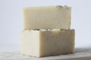 Oatmeal honey soap bar Unscented Fragrance free honeycomb chunky bar by Vermont Lavender side view